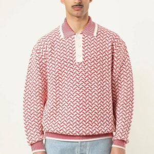 Drôle de Monsieur La Maille Chevron genser Rød