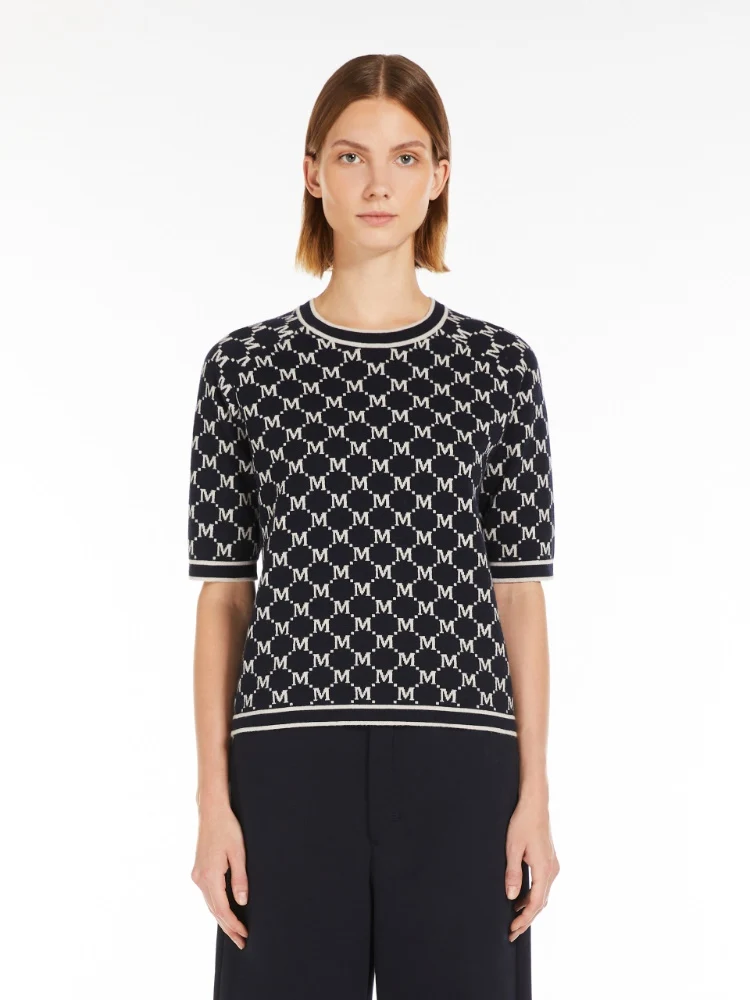Max Mara Portici Jacquard ull- og kashmirgenser - Image 2