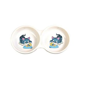 Katteskål Dobb.Keramik Ø11Cm