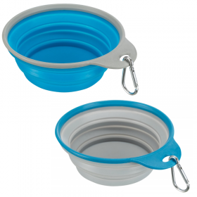 Reiseskål, Silikon, Fast kant, 1 L/Ø 18 Cm