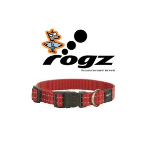 HALSBÅND Rogz, Utility, L, Rød, 20mm. 34-56cm.