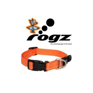 HALSBÅND Rogz, Utility, L, Orange, 20mm. 34-56cm.