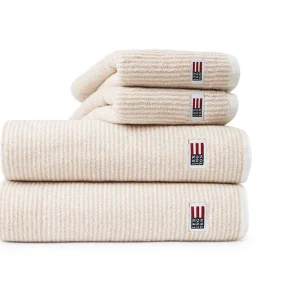 Original Towel White/beige stripe 50x70