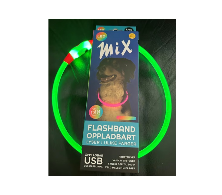 FLASHBÅND Multi Color, m/Usb Lader, L/Xl, 40-60cm. - Image 2
