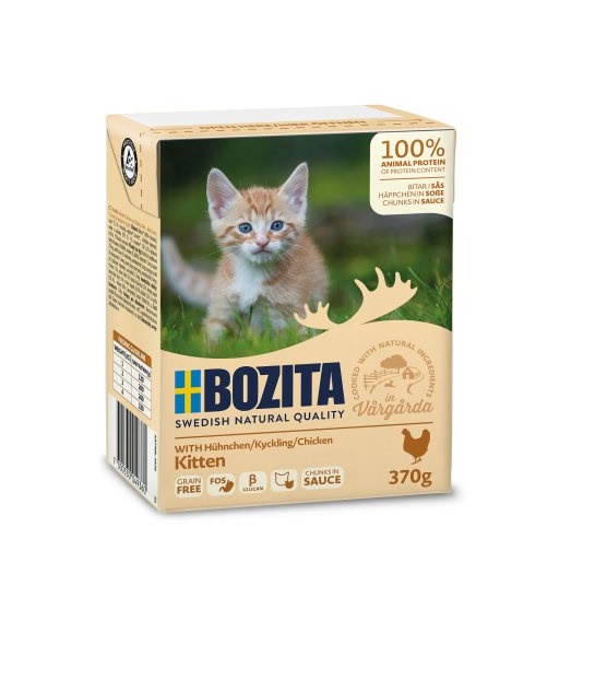 Bozita Bitar I Sås Med Kyckling Kitten 370Gr Tetra Recart