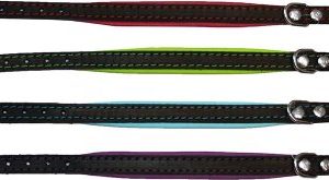 Alac Halsband Skinn svart/Cerise 1.8X45Cm