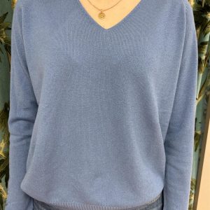 Cashmere pullover blå