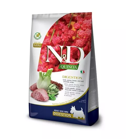 N&D Dog, Quinoa, Digestion, Lamb & Fennel, Adult Mini, 2,5kg. - Image 2