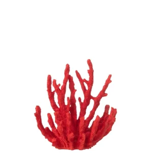 J-Line Korall Polyresin Rød H:16cm