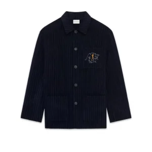 Drôle de Monsieur La Vestre Pinstripes jakke Mørkeblå