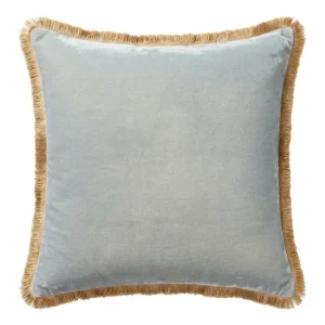 Lyse blå m/beige fringe